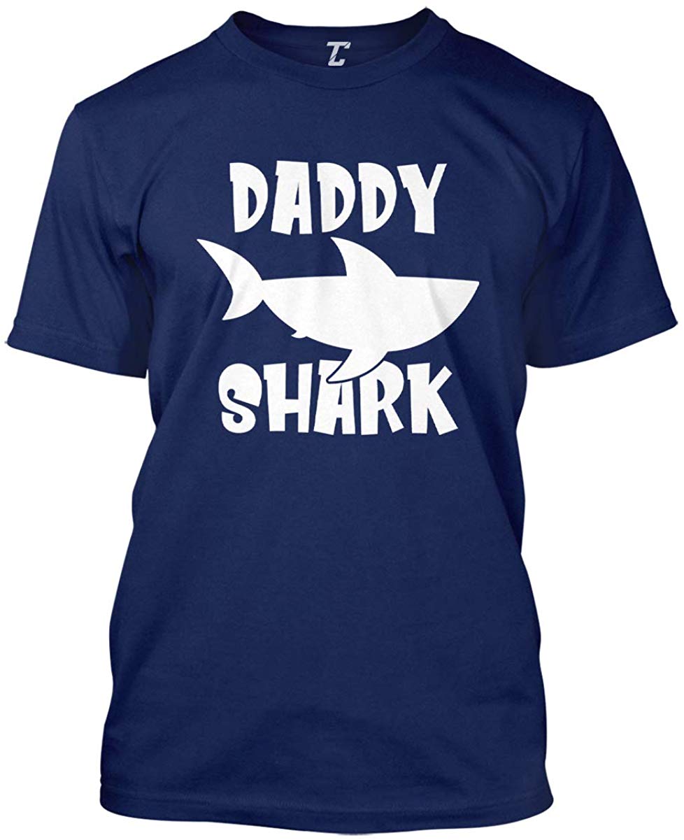 Daddy Shark-Baby Dad Father's Day Men's Navy T-Shirts