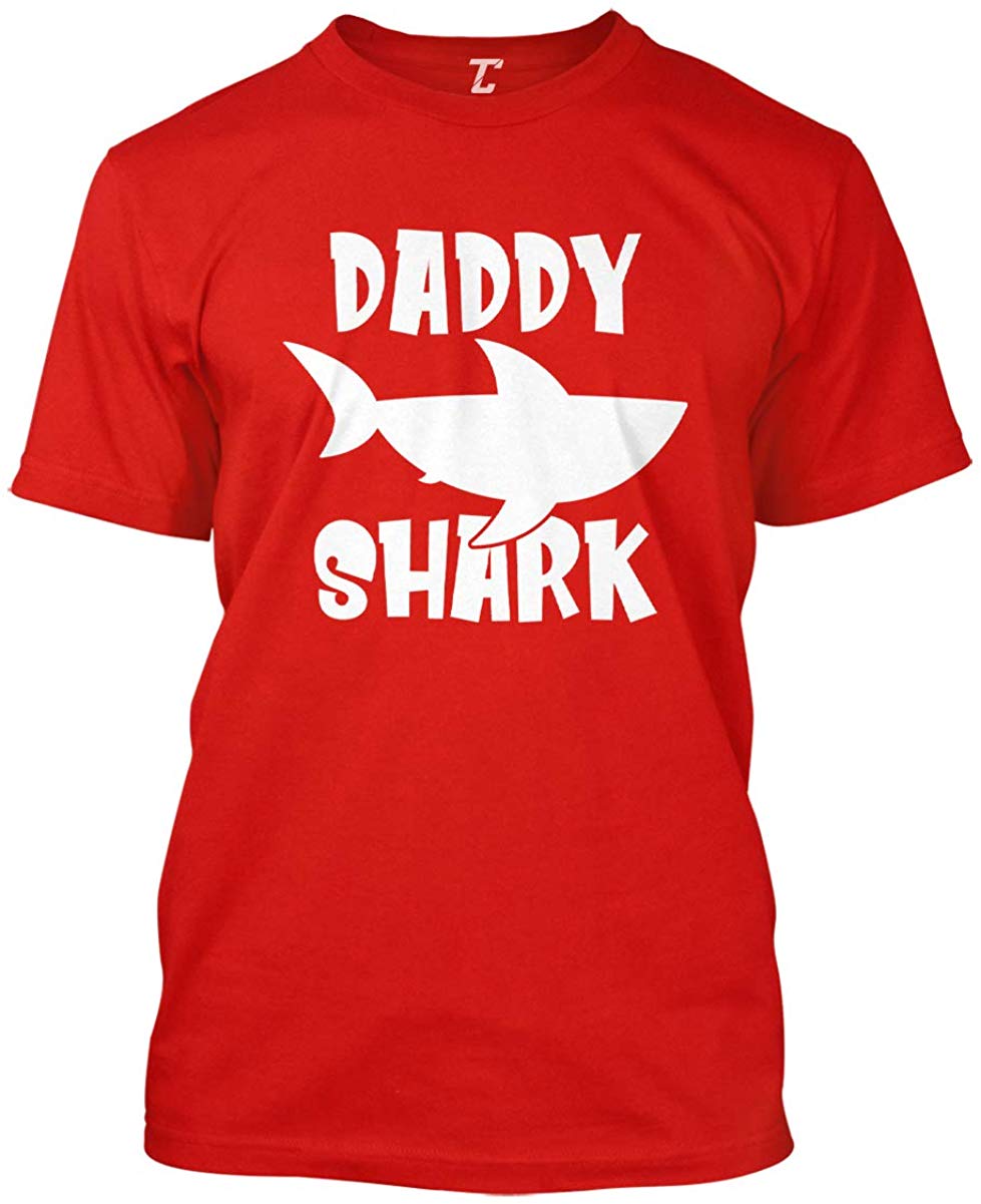 Daddy Shark-Baby Dad Father's Day Men's Red T-Shirts