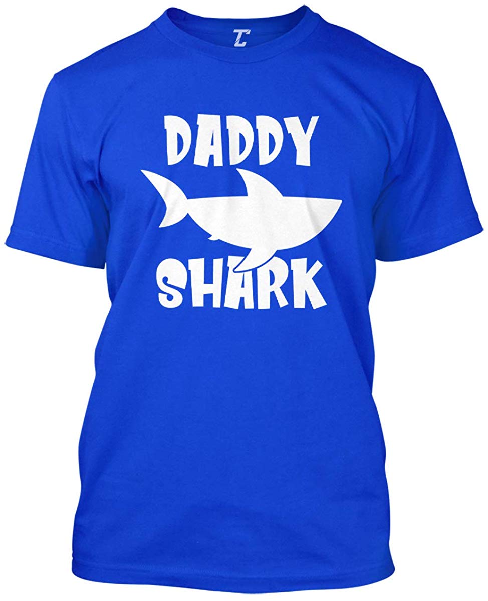 Daddy Shark-Baby Dad Father's Day Men's Royal T-Shirts