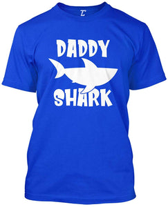 Daddy Shark-Baby Dad Father's Day Men's Royal T-Shirts