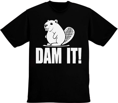 Dam It Beaver Men's Black T-Shirts