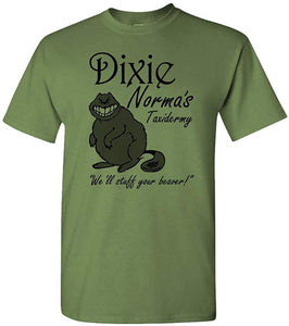 Dixie NORMAS Taxidermy Funny Beaver stuffin-Mens Cotton Military T-Shirts