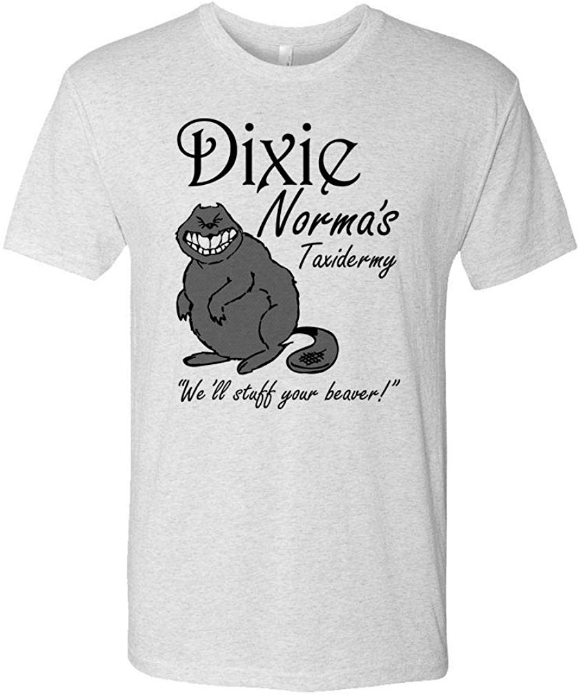 Dixie NORMAS Taxidermy Funny Beaver stuffin-Mens Cotton White T-Shirts