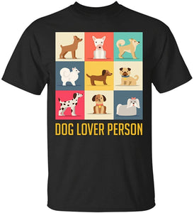 Dog Lover Person | Lab Chihuahua Puppy Doggy Cute Black T-Shirts