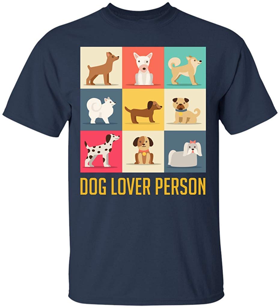 Dog Lover Person | Lab Chihuahua Puppy Doggy Cute Navy T-Shirts