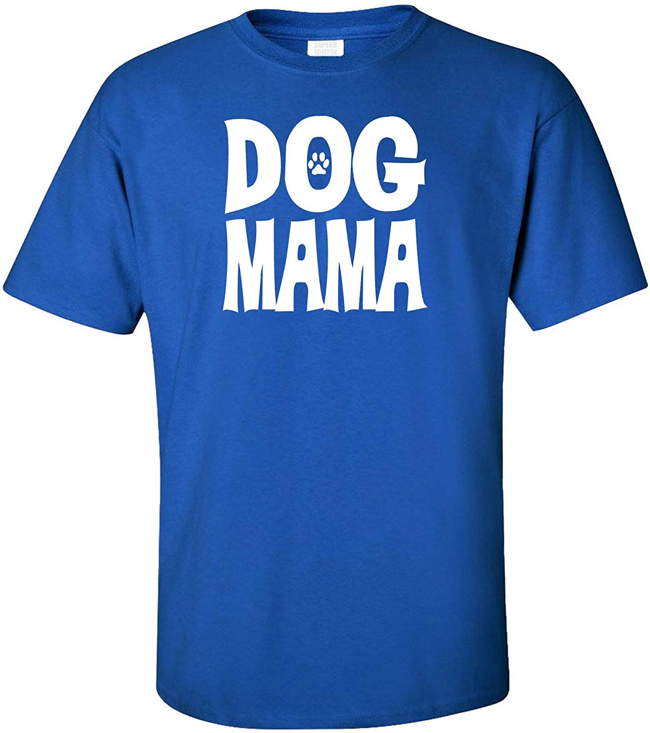 Dog Mama Adult Blue T-Shirts