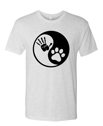 Dog YIN YANG-pet Rescue Dog Puppy Animal-Mens Cotton White T-Shirts