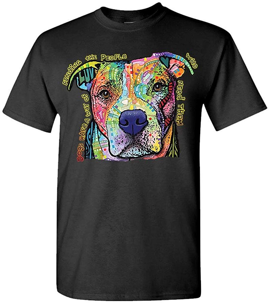 Dogs Have A Way-Pitbull Dean Russo-Mens Cotton Black T-Shirts