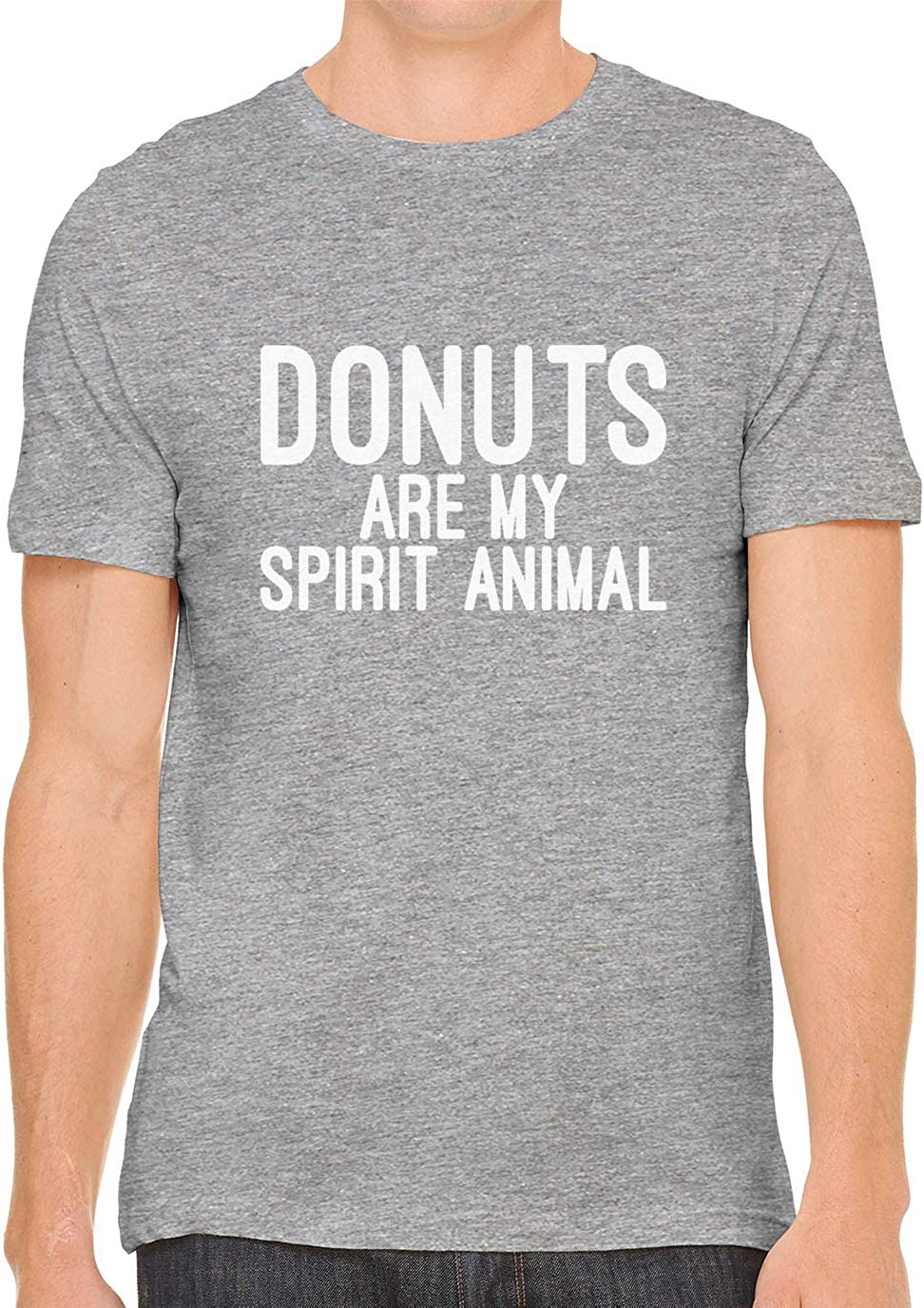 Donuts are My Spirit Animal Cotton Crewneck Men Gray T-Shirts