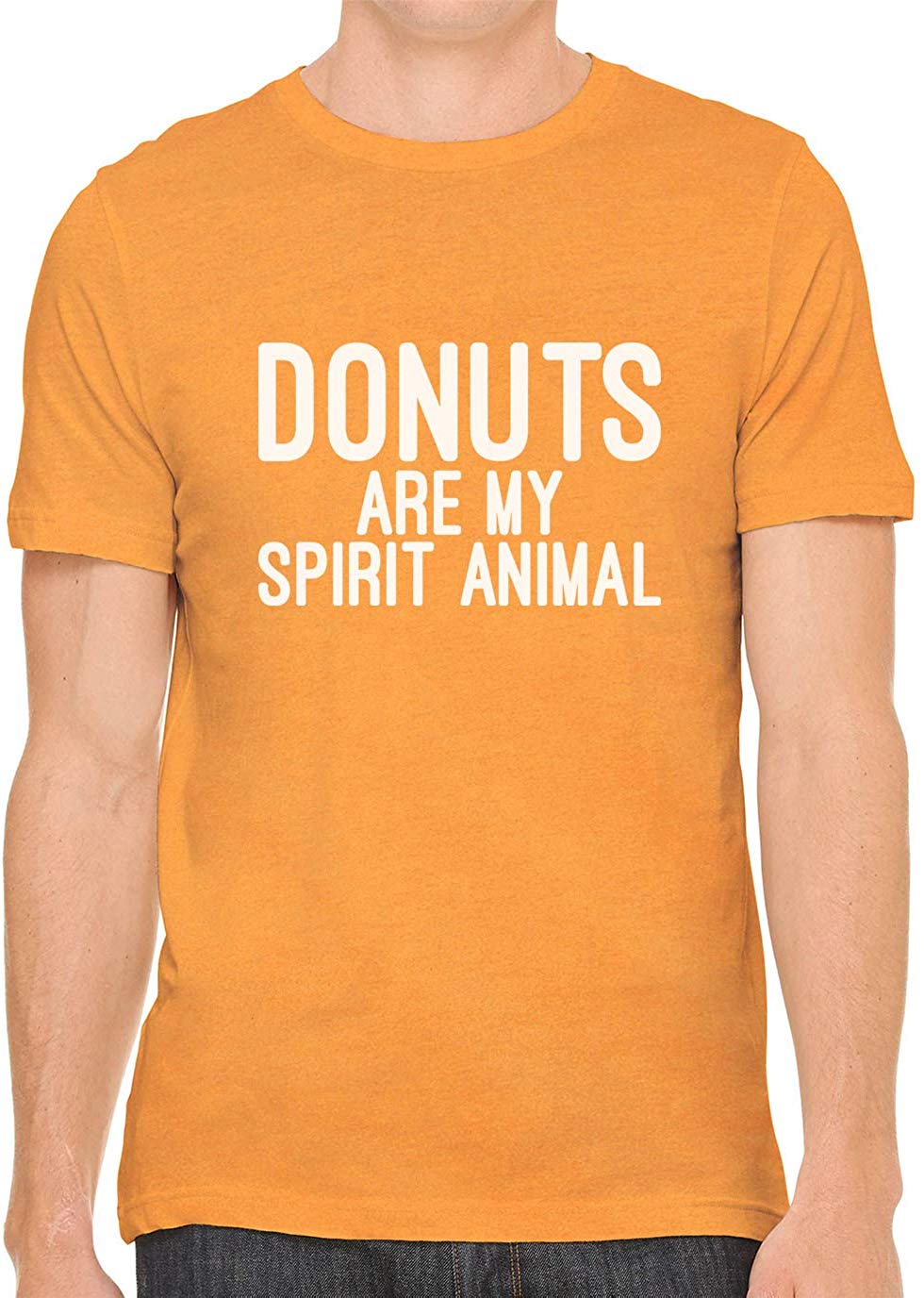 Donuts are My Spirit Animal Cotton Crewneck Men Orange T-Shirts