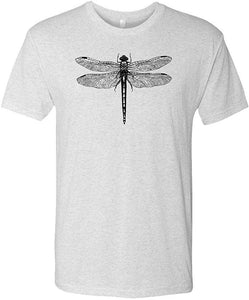 Dragonfly-Mens Cotton White T-Shirts