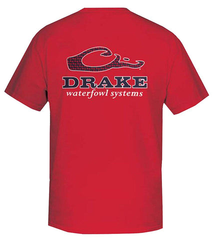 Drake Waterfowl Game Day Bow Tie Short Sleeve Red T-Shirts