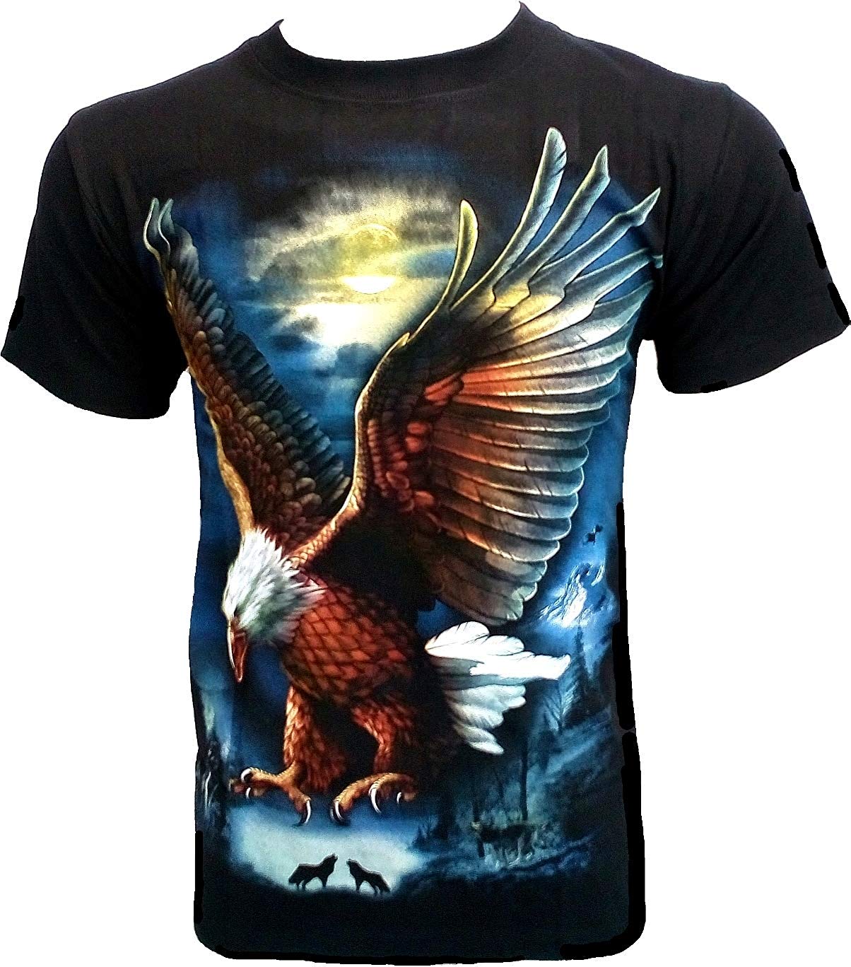 Eagle Animal Bird r495 Black T-Shirts