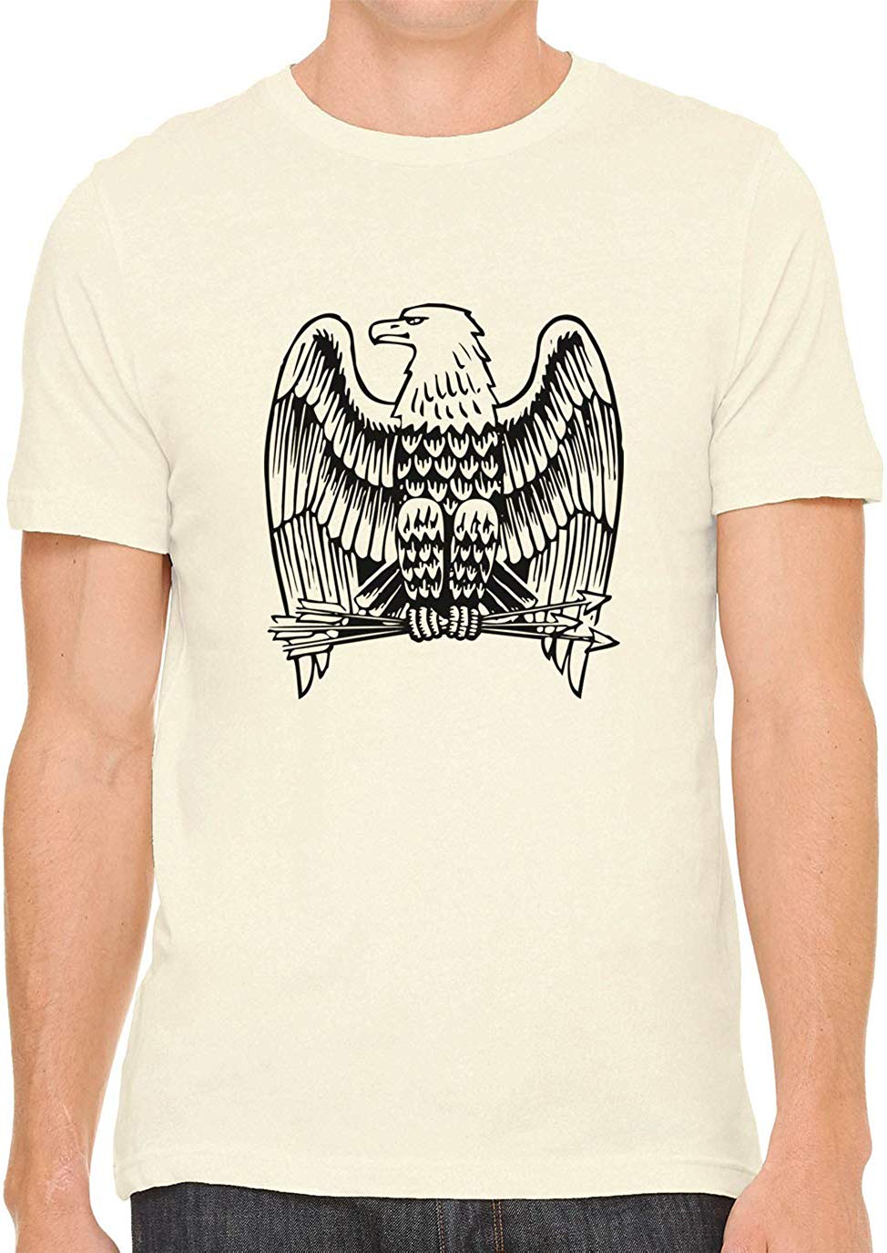 Eagle with Arrows Cotton Crewneck Unisex Nature T-Shirts