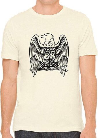 Eagle with Arrows Cotton Crewneck Unisex Nature T-Shirts