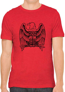 Eagle with Arrows Cotton Crewneck Unisex Red T-Shirts