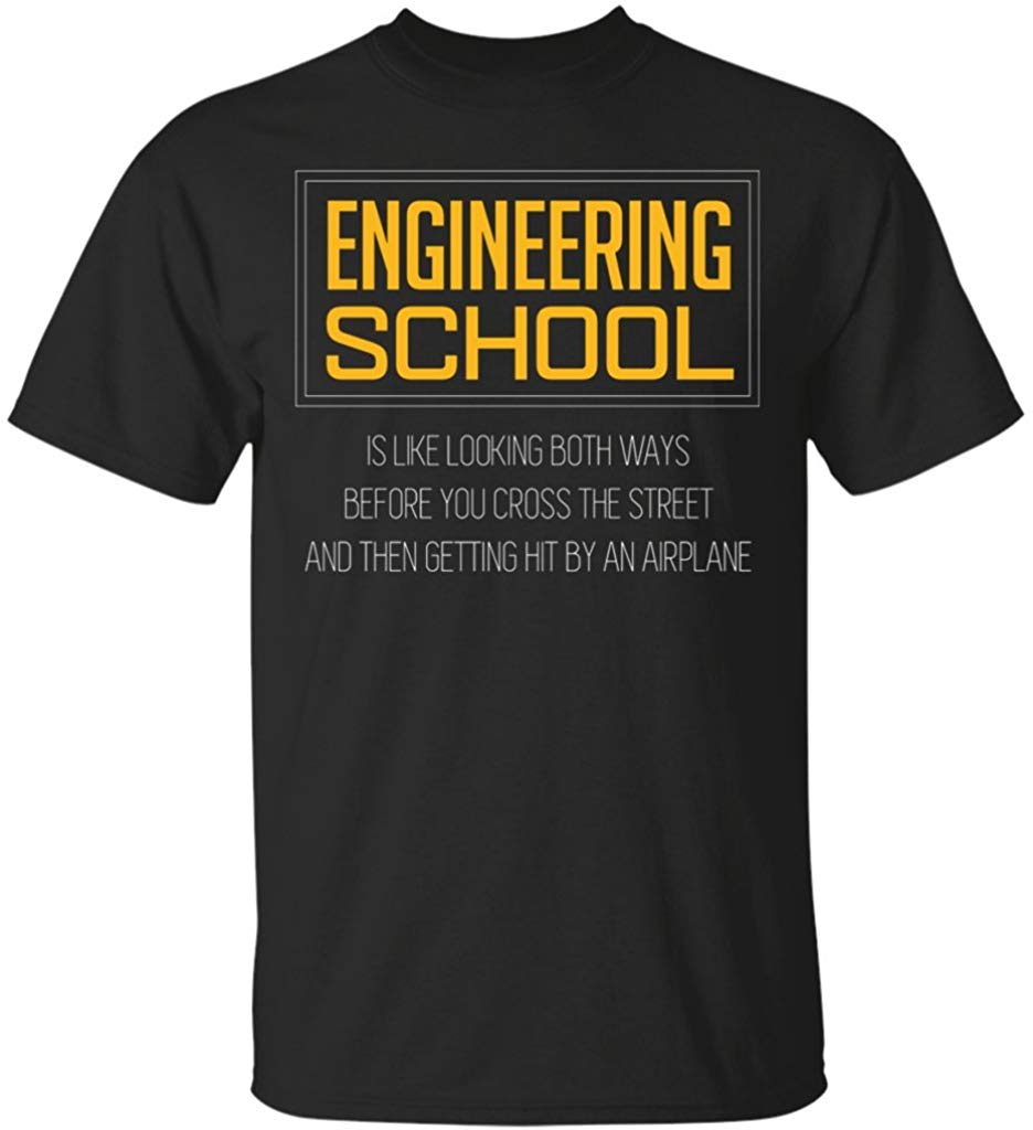 Engineering School Define N-Funny Engineer Black T-Shirts