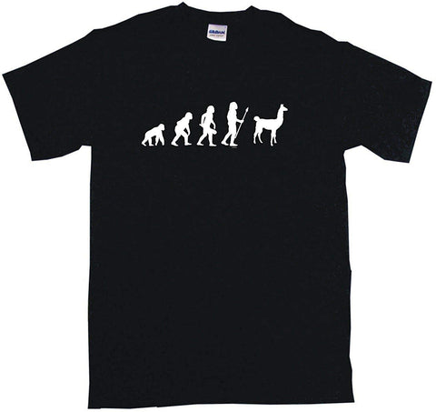 Evolution of Human lama Logo Men's Black T-Shirts