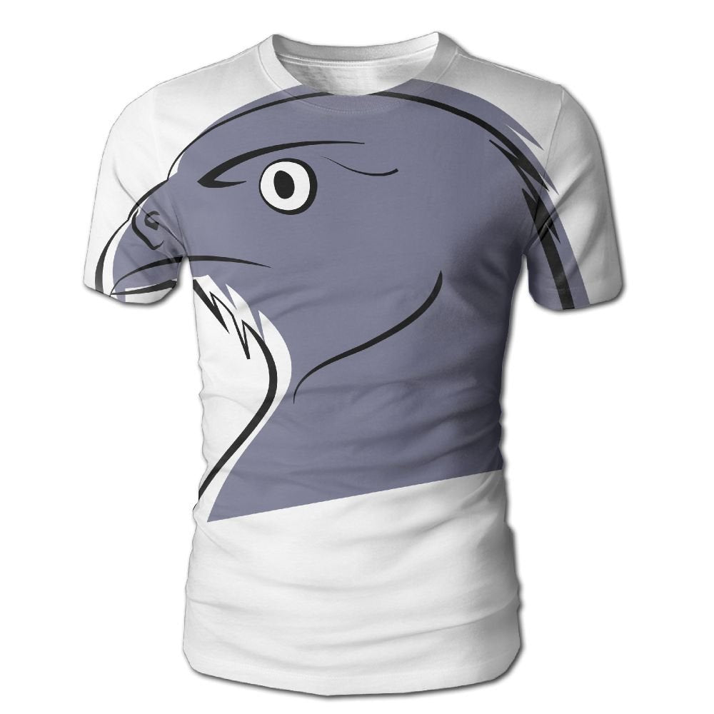 Falcon Bird Animal Mens Round Neck Short Sleeve Casual White T-Shirts