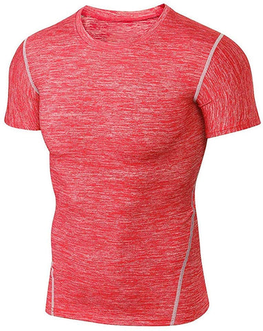 Fashion Solid Short Sleeve O-Neck Tops Red T-Shirts