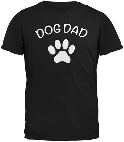 Father's Day Dog Dad Adult Black T-Shirts