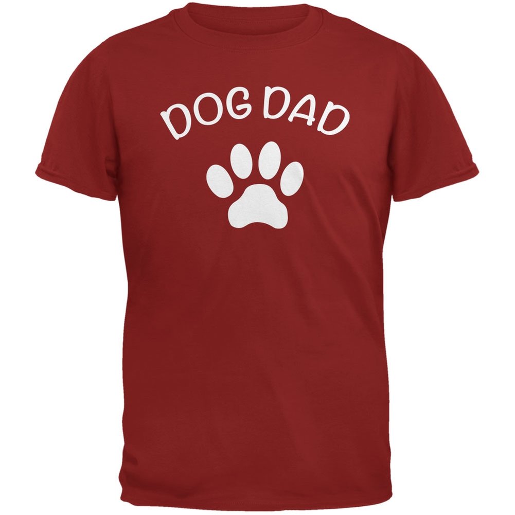 Father's Day Dog Dad Cardinal Adult Red T-Shirts