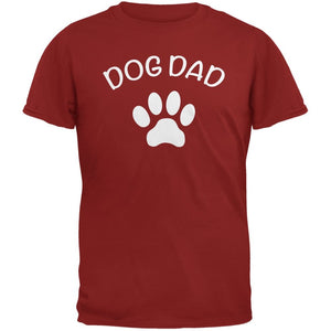 Father's Day Dog Dad Cardinal Adult Red T-Shirts