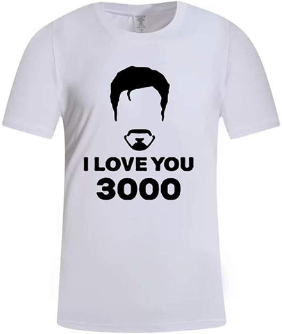 Father's Day Men's Summer Short Sleeve Gift for DAD I Love You 3000 Tops Black T-Shirts