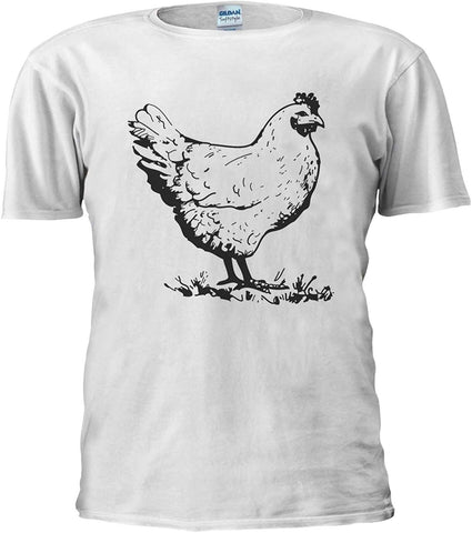 Funny Chicken Animal Chick Novelty Forest Men Women Unisex Top White T-Shirts