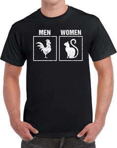 Gender Animal Symbols Men Vs Women Funny Gifts for Men Novelty Black T-Shirts