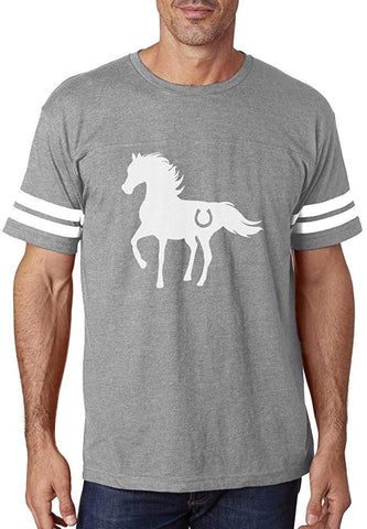 Gift for Horse Lover Love Horses Football Jersey Gray/White T-Shirts