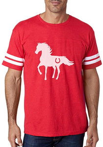 Gift for Horse Lover Love Horses Football Jersey Red/White T-Shirts