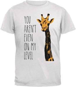 Giraffe On My Level Pop Art Adult White T-Shirts