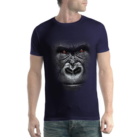 Gorilla Face Animals Men New Blue T-Shirts