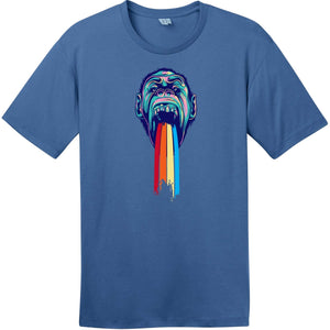 Gorilla Puking Rainbows Blue T-Shirts