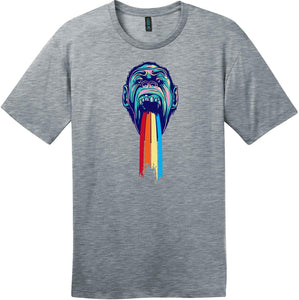 Gorilla Puking Rainbows Red T-Shirts