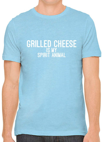 Grilled Cheese is My Spirit Animal Cotton Men Blue T-Shirts