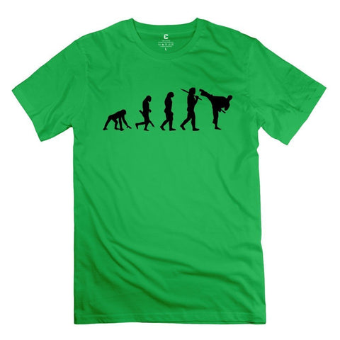 HD-Print Men's Evolution Karate DeepHeather Green T-Shirts