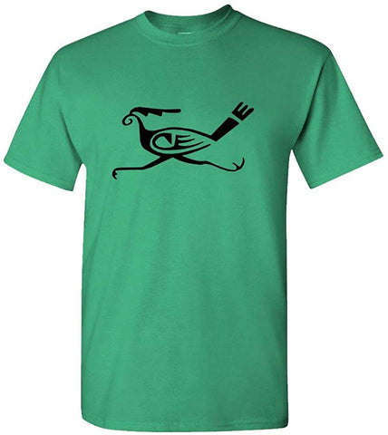 HOPI Roadrunner Mens Cotton Green T-Shirts