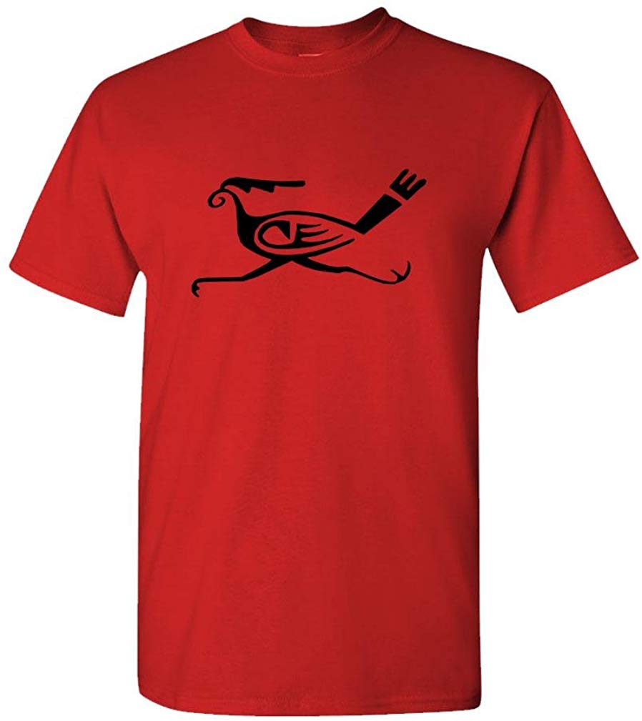 HOPI Roadrunner Mens Cotton Red T-Shirts