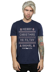 Home Alone Men's Filthy Animal Knit Style Blue T-Shirts