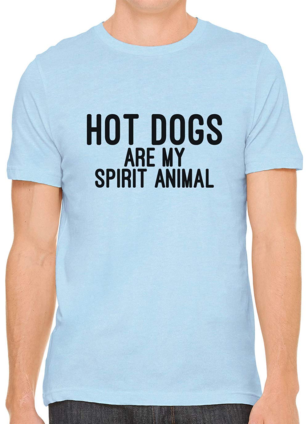 Hot Dogs are My Spirit Animal Cotton Crewneck Unisex Blue T-Shirts