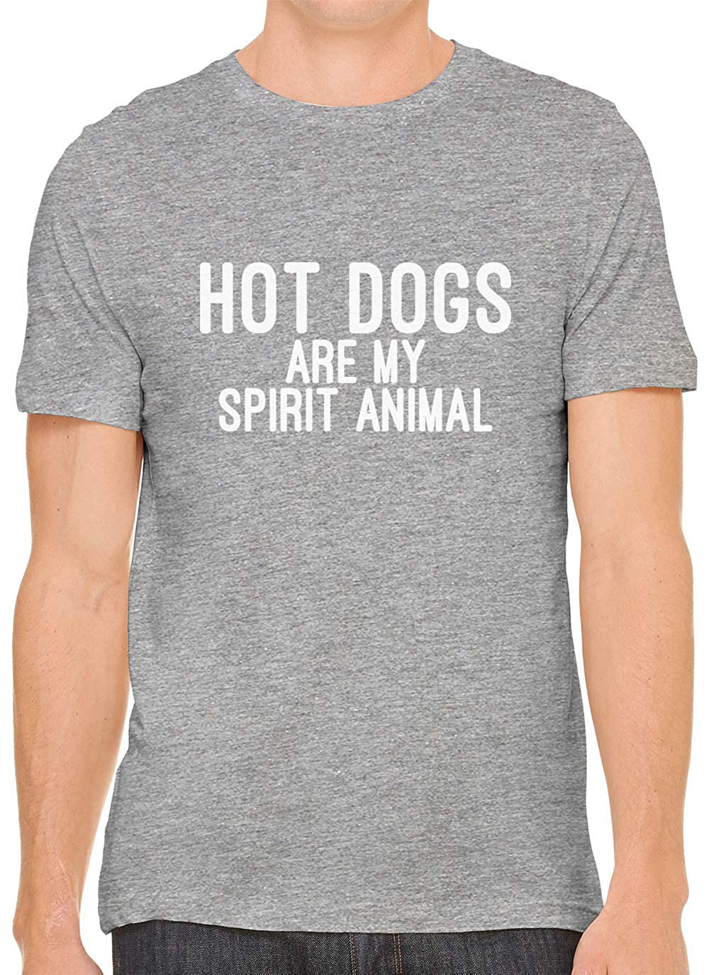 Hot Dogs are My Spirit Animal Cotton Crewneck Unisex Gray T-Shirts