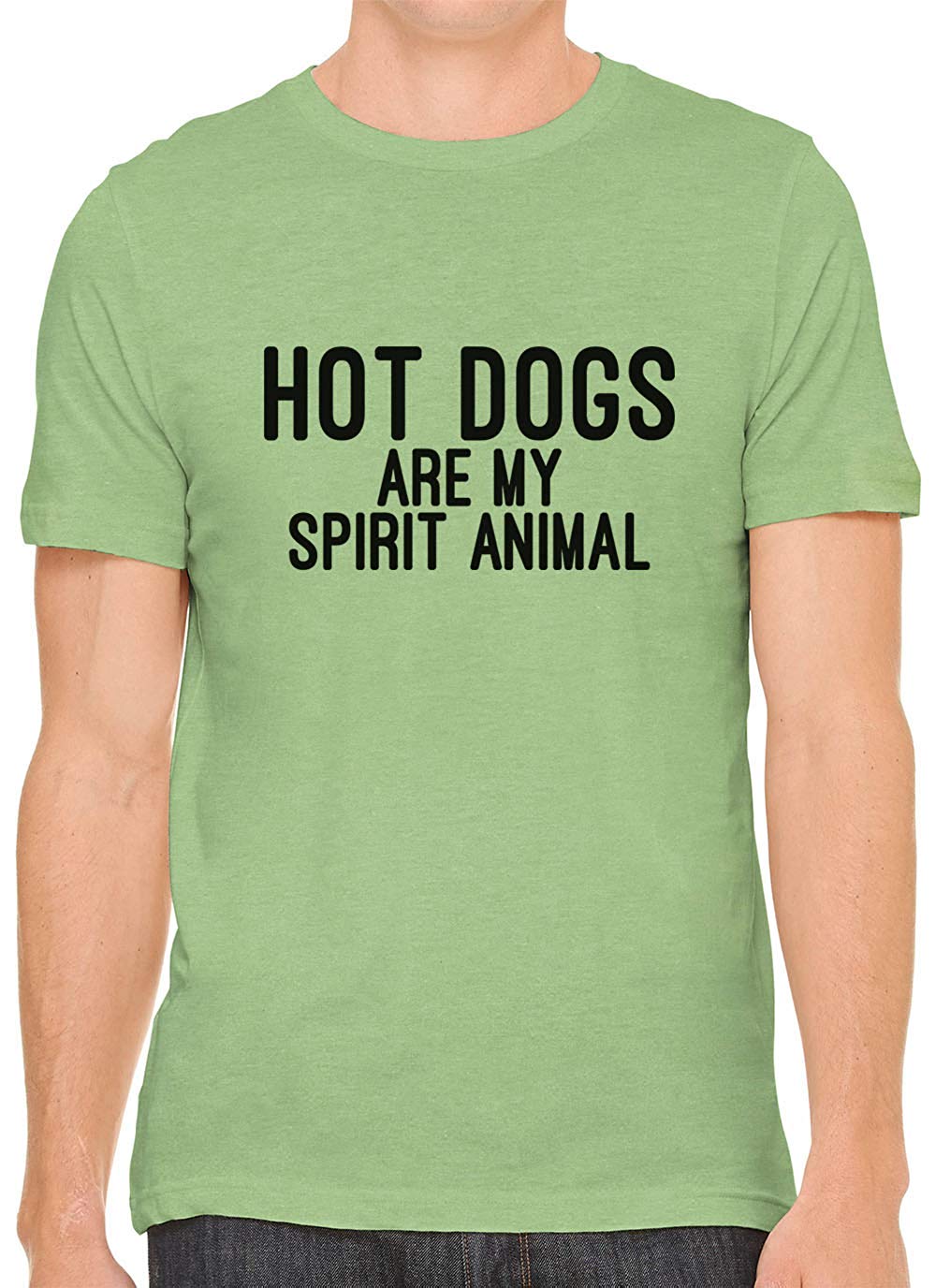 Hot Dogs are My Spirit Animal Cotton Crewneck Unisex Green T-Shirts