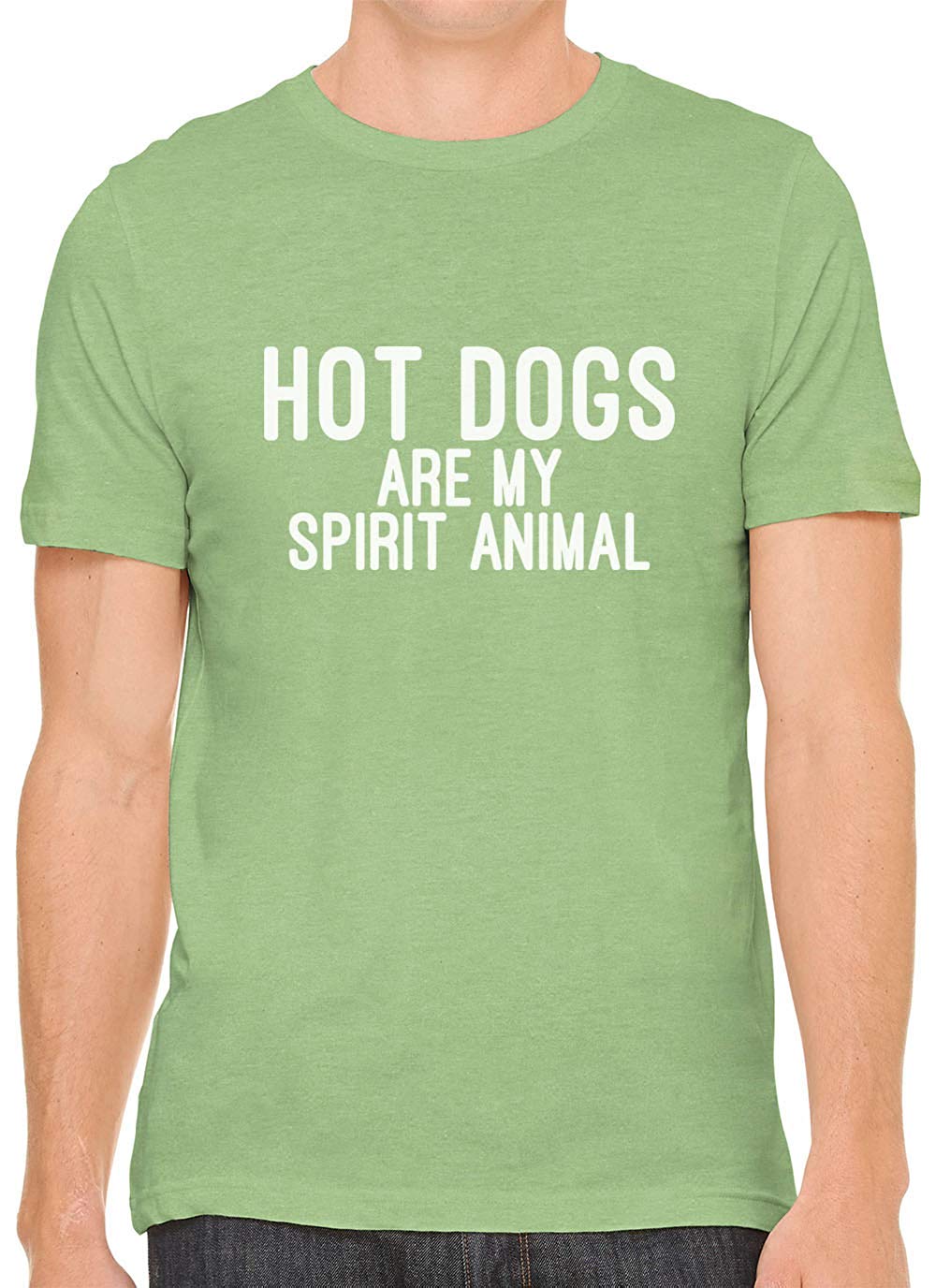 Hot Dogs are My Spirit Animal Cotton Crewneck Unisex Green T-Shirts