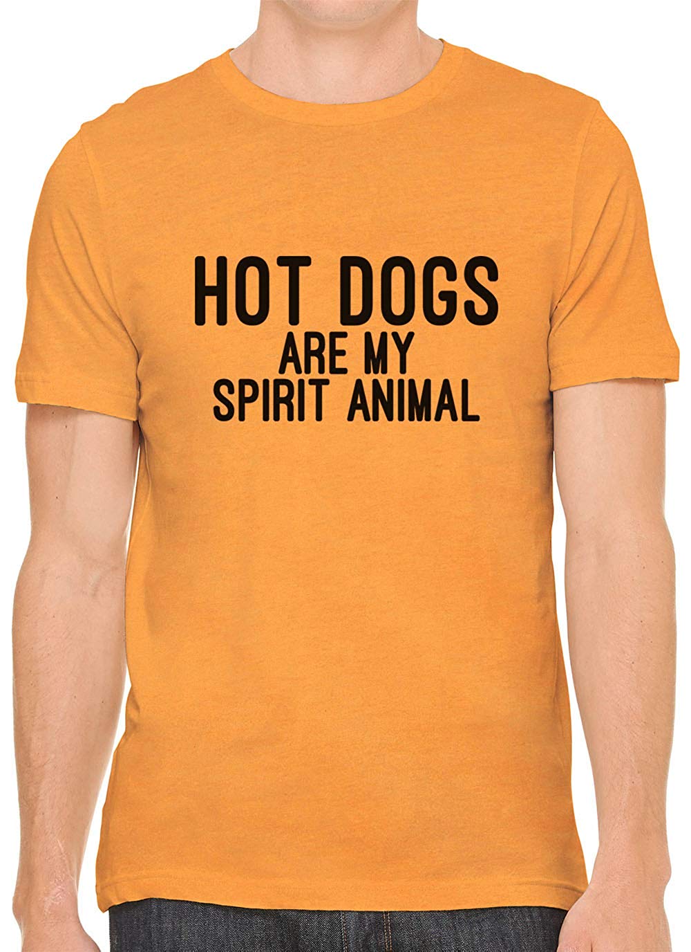 Hot Dogs are My Spirit Animal Cotton Crewneck Unisex Orange T-Shirts