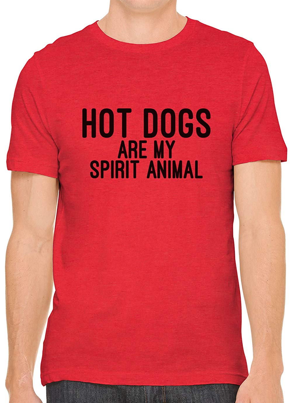 Hot Dogs are My Spirit Animal Cotton Crewneck Unisex Red T-Shirts