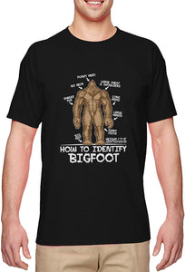 How to Identify Bigfoot-Sasquatch Real Men's Black T-Shirts