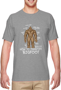 How to Identify Bigfoot-Sasquatch Real Men's Gray T-Shirts