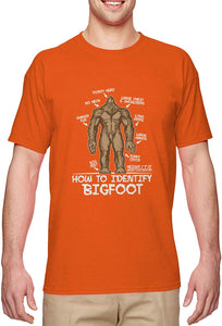 How to Identify Bigfoot-Sasquatch Real Men's Orange T-Shirts